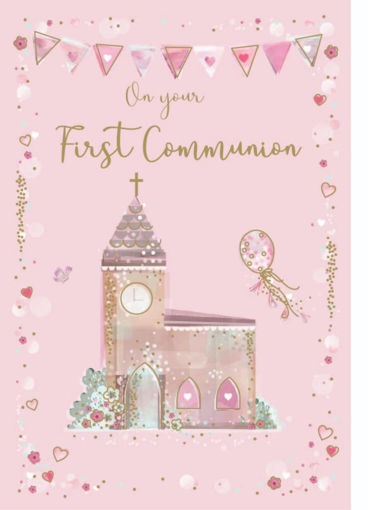 Picture of ON YOUR FIRST COMMUNION GIRL CARD